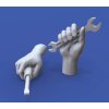 1/16 Assorted hands set No. 4