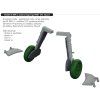 672458 Bf 109K 4 undercarriage legs PRINT 1 72 Eduard