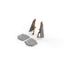 1/48 P-51D undercarriage legs BRONZE   (EDUARD)