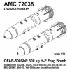 72038 1 72 OFAB 500ShR 500kg H E Frag Bomb (2 pcs.)