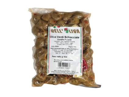 Marinované zelené olivy ze Sicílie 500g