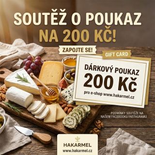 🧀 SÝROVÁ SOUTĚŽ O 200 Kč! 🧀 Milovníci sýrů, pozor! Máme pro vás chuťovku. 🎉 Hrajeme o poukaz na nákup na www.hakarmel.cz !...