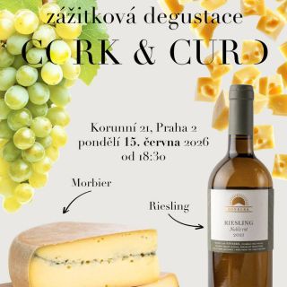 🍷🧀 CORK & CURD — večer prémiových vín a evropských sýrů. Spojení výběrových vín od Winebar Vinohrad a sýrů od Hakarmel.cz...