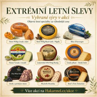 ☀️🧀 EXTRÉMNÍ LETNÍ SLEVY NA HAKARMEL.CZ! Léto je v plném proudu a my jsme pro vás připravili pořádnou dávku sýrových akcí....