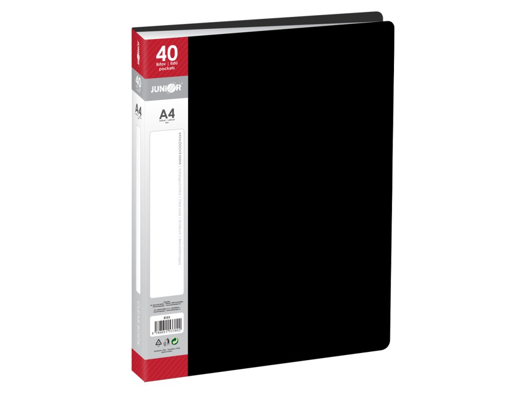 katalogova kniha a4 40 listova cierna