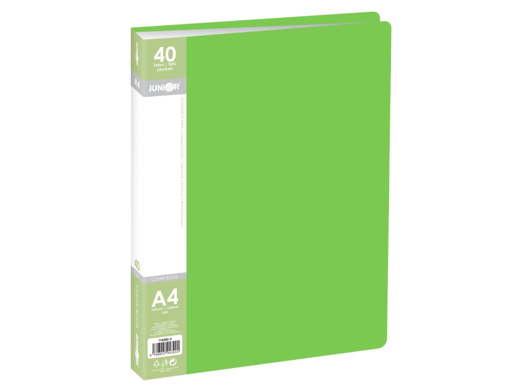 katalogova kniha a4 40 listova zelena