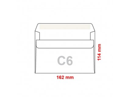 Obálky C6 114x162 mm samolepiace, 100 ks OB143  463 13