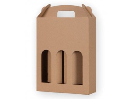 Krabička s okienkom 200x200x50 - hnedá