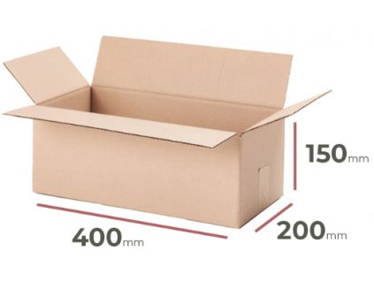 Krabička s okienkom 200x200x100 - hnedá