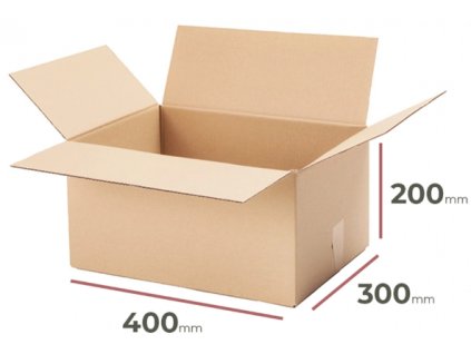 Krabička s okienkom 200x200x100 - hnedá