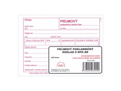 1239 sk prijmovy pokldoklad s dph a6 samopr 44 php