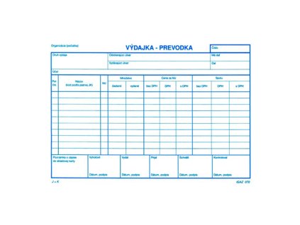 1605 sk vydajka prevodka s dph a5 samopr 70 php