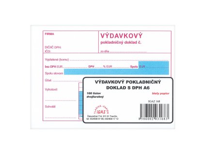 8323 sk vydavkovy pokl doklad s dph a6 168 php
