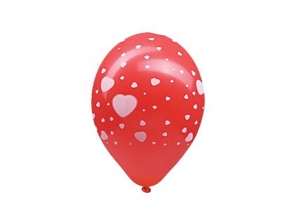 balon l 30 cm srdce biele 5 ks