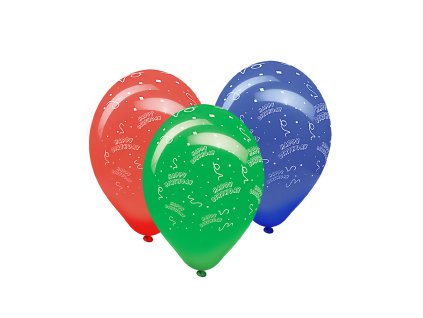 balon l 30 cm happy birthday 5 ks