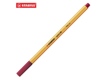 liner stabilo point 88 tmavo cerveny