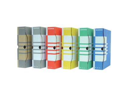 archivny box a4 100 mm kartonovy donau modry