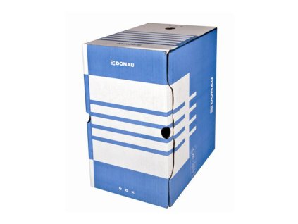 archivny box a4 200 mm karton donau modry