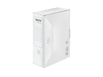 archivny box a4 100 mm recyklovany karton leitz infinity biely