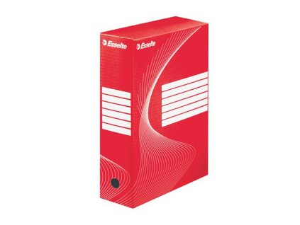 archivny box a4 100 mm karton esselte standard cerveny