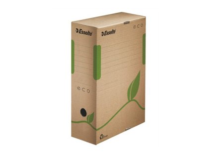 archivny box a4 100 mm recyklovany karton esselte eco hnedy