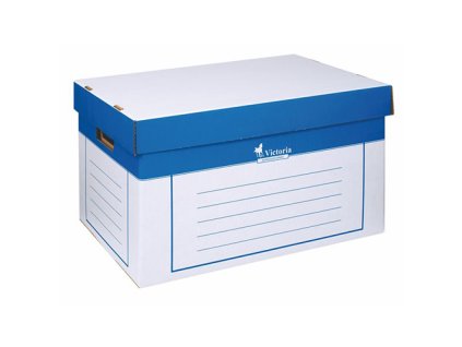 archivny kontajner 320x460x270 mm kartonovy victoria modro biela