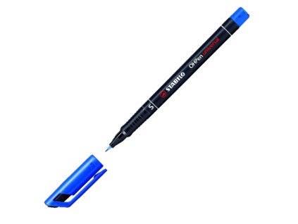 permanentny popisovac 0 4 mm stabilo ohpen s universal modry