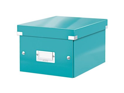 archivacna krabica a5 lakovy lesk leitz click store ladovo modra