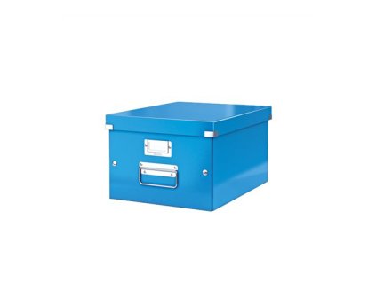 archivacna krabica click store a4 lakovy lesk modra
