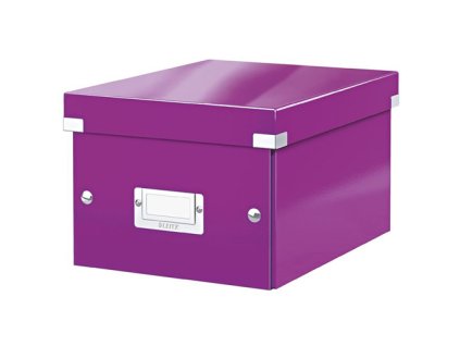 archivacna krabica a5 lakovy lesk leitz click store fialova