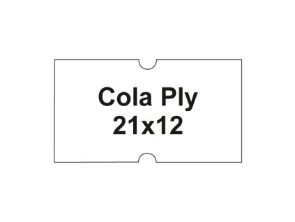 etikety cen cola ply 21x12 hranate 1250 etikiet kotucik biele