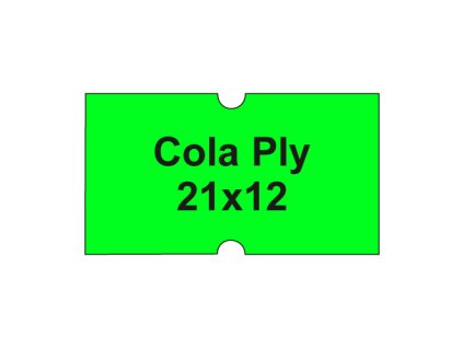 etikety cen cola ply 21x12 hranate 1250 etikiet kotucik zelene