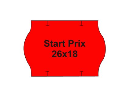 etikety cen prix 26x18 oble 1000 etikiet kotucik cervene