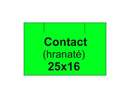 etikety cen contact 25x16 hranate 1125 etikiet kotucik zelene