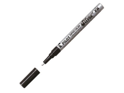 permanentny popisovac pilot super color tenky strieborny