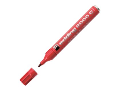 permanentny popisovac edding 2000c cerveny
