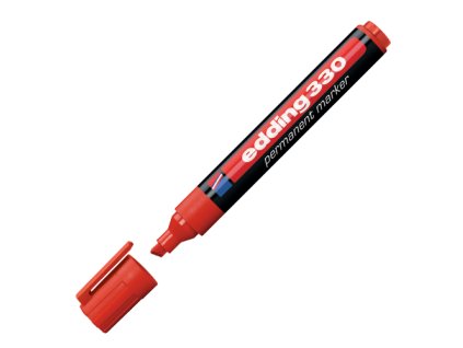permanentny popisovac edding 330 cerveny