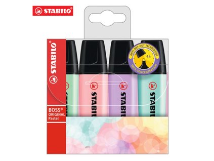 zvyraznovac stabilo boss original pastel sada 4 ks