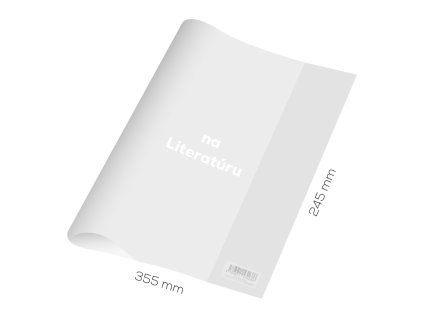 obal na literaturu pvc 355x245 mm hruby transparentny 1 ks