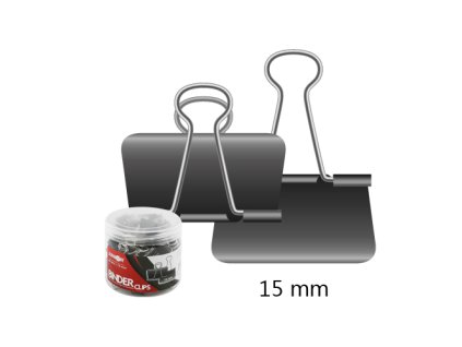 klip binder cierny junior 15 mm 60 ks pp box