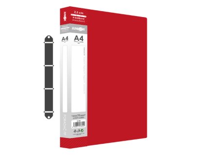 poradac pp 4 kruzkovy junior a4 2 5 cm cerveny