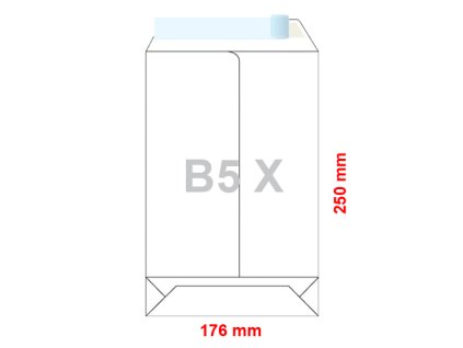 obalky b5 x 176 x 250 mm dno tasky biele samolepiace krycia paska 10ks
