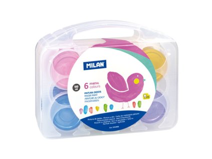 farby prstove milan 100 ml sada 6 ks metalickych farieb