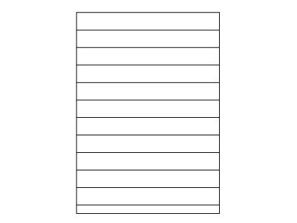 etikety print a4 100 ks 210x25 5 mm 11 etikiet biele