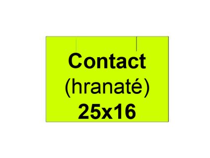 etikety cen contact 25x16 hranate 1125 etikiet kotucik zlte