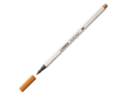 fix so stetcovym hrotom pre rozne sirky ciar stabilo pen 68 brush tmavo okrovy