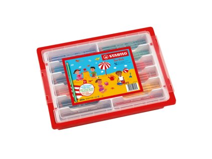 pastelky trojhranne stabilo trio hrube 96 balenie box 12 roznych farieb