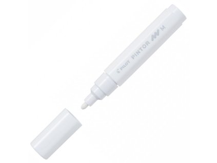 pintor po medium akrylovy popisovac biela