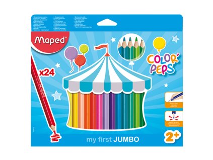 farebne ceruzky trojhranne maped jumbo color peps 24ks