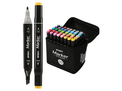 fixy m g marker obojstranne sada 40 ks v taske